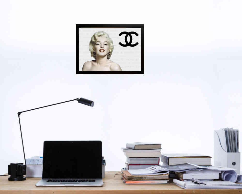 Amazon.co.jp: 「シャネル」 マリリンモンロー A4 アートポスター 光沢